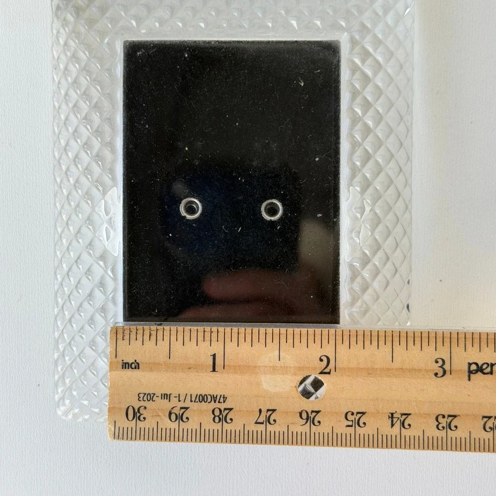 Vintage Glass Crystal Picture Frame Miniature 2x3 Desktop 80s 90s Cottagecore